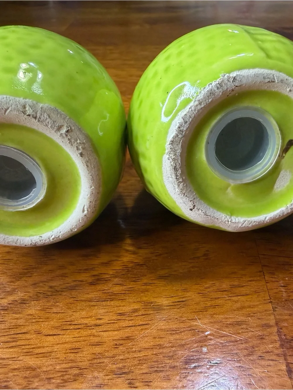 Green Ceramic Lemon Salt and Pepper Shaker Set